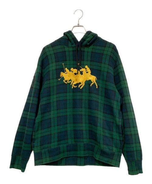 POLO RALPH LAUREN（ポロ・ラルフローレン）POLO RALPH LAUREN (ポロ・ラルフローレン) プルオーバーパーカー グリーン サイズ:Lの古着・服飾アイテム