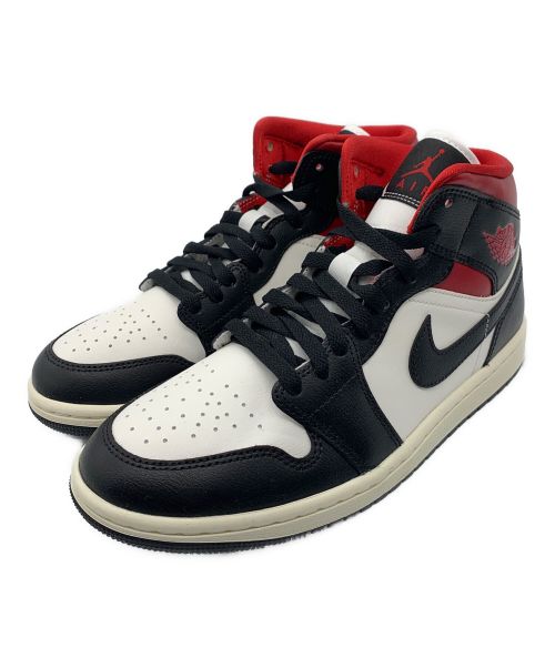 NIKE（ナイキ）NIKE (ナイキ) WMNS AIR JORDAN 1 MID BLACK/GYM RED-SAIL レッド サイズ:26cmの古着・服飾アイテム