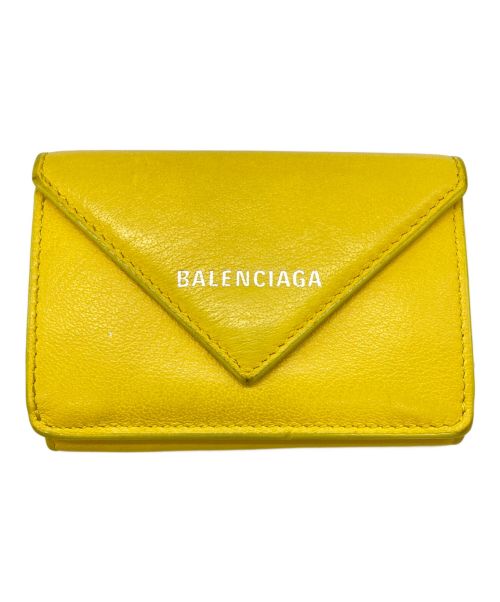 BALENCIAGA（バレンシアガ）BALENCIAGA (バレンシアガ) 3つ折り財布 イエローの古着・服飾アイテム