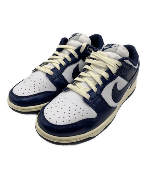 NIKE（ナイキ）NIKE (ナイキ) NIKE WMNS DUNK LOW “VINTAGE NAVY” WHITE/MIDNIGHT NAVY-COCONUT ネイビー×ホワイト サイズ:27cmの古着・服飾アイテム