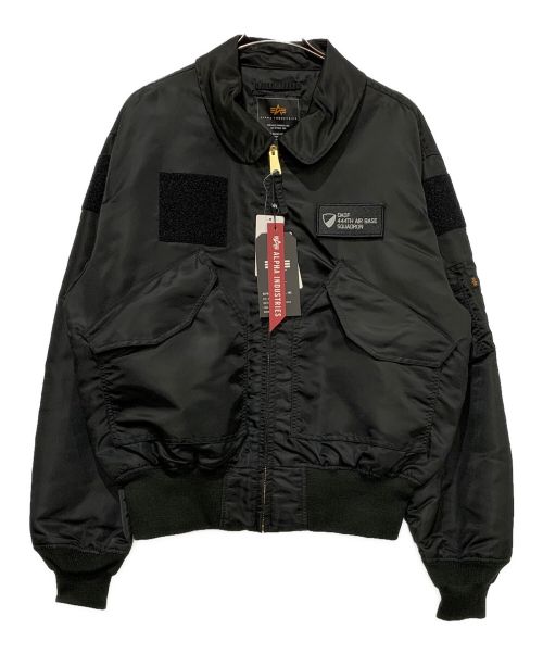 ALPHA INDUSTRIES（アルファインダストリーズ）ALPHA INDUSTRIES (アルファインダストリーズ) フライトジャケット ブラック サイズ:XLサイズ 未使用品の古着・服飾アイテム