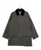 Traditional Weatherwear×MACKINTOSH PHILOSOPHYトラディショナルウェザーウェア×マッキントッシュフィロソフィー）の古着「NEW HARROGATE　ヘリンボーンハンティングコート」｜グレー