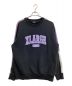 X-LARGE（エクストララージ）の古着「PANELED CREWNECK SWEAT」｜ブラック×パープル