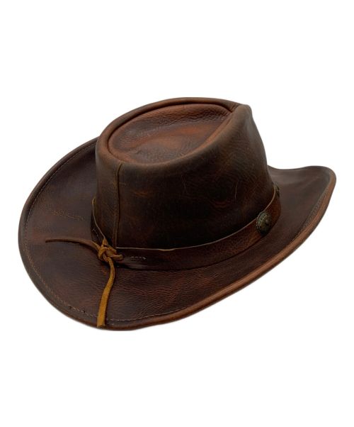 HENSCHEL HAT（ヘンシェルハット）HENSCHEL HAT (ヘンシェルハット) レザーハット ブラウンの古着・服飾アイテム