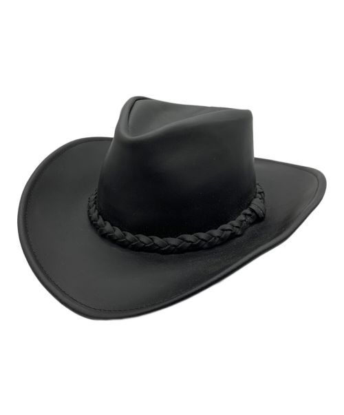 HENSCHEL HAT（ヘンシェルハット）HENSCHEL HAT (ヘンシェルハット) レザーハット ブラックの古着・服飾アイテム