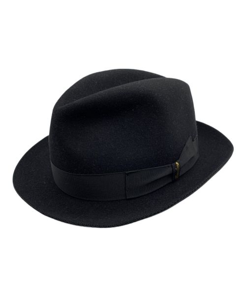 BORSALINO（ボルサリーノ）BORSALINO (ボルサリーノ) ラビットフェルトハット ブラック サイズ:UK7の古着・服飾アイテム