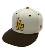 New Eraニューエラ）の古着「LA Dodgers　BBキャップ」｜アイボリー×ブラウン