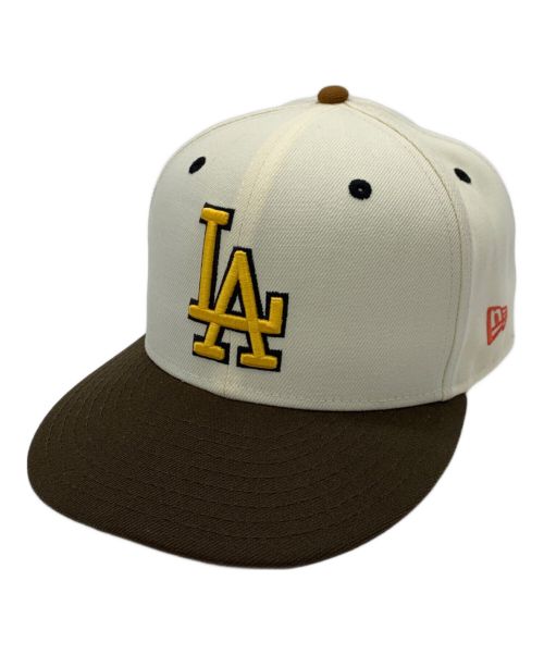 New Era（ニューエラ）New Era (ニューエラ) LA Dodgers　BBキャップ アイボリー×ブラウンの古着・服飾アイテム