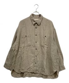 nestrobe confect（ネストローブ コンフェクト）の古着「Linen Military Oversized Shirt」｜ベージュ