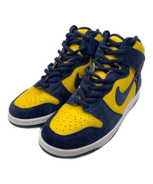 NIKE（ナイキ）NIKE (ナイキ) DUNK HIGH PRO SB ミシガン大学20周年モデル 2005年製 イエロー×ネイビー サイズ:29cmの古着・服飾アイテム