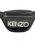 KENZO (ケンゾー) レザーロゴウエストバッグ ブラック：20000円