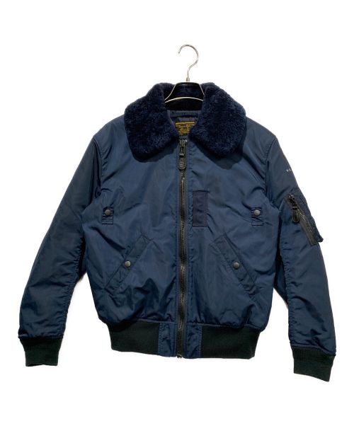 HOUSTON（ヒューストン）HOUSTON (ヒューストン) B-15C FLIGHT JACKET ネイビー サイズ:SIZE L (UK 38)の古着・服飾アイテム