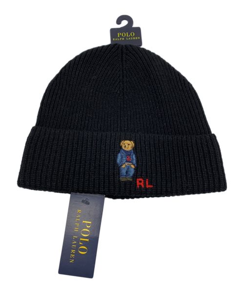 POLO RALPH LAUREN（ポロ・ラルフローレン）POLO RALPH LAUREN (ポロ・ラルフローレン) ニット帽 ブラック 未使用品の古着・服飾アイテム