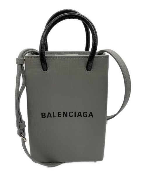 BALENCIAGA（バレンシアガ）BALENCIAGA (バレンシアガ) SHOPPING PHONE HOLDER グレーの古着・服飾アイテム