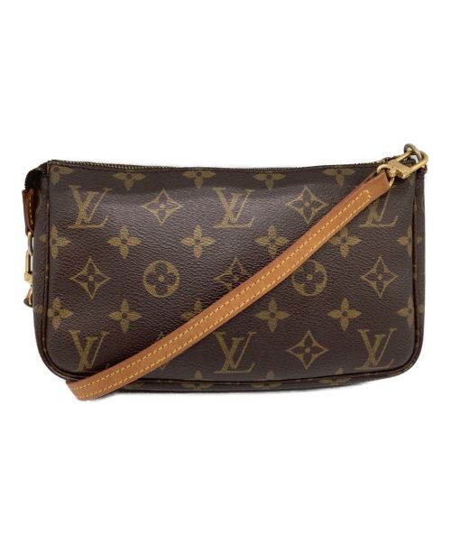 LOUIS VUITTON（ルイ ヴィトン）LOUIS VUITTON (ルイ ヴィトン) ポシェット・アクセソワール ロングストラップ ブラウンの古着・服飾アイテム