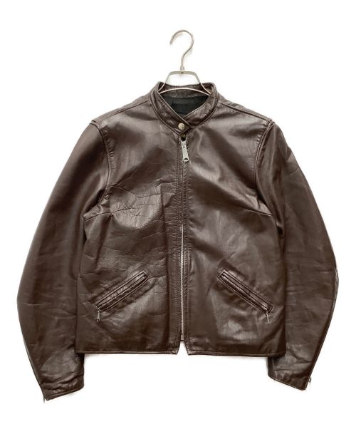 Brooks Leather（ブルックス レザー）Brooks Leather (ブルックス レザー) 60S~　シングルライダースジャケット ブラウン サイズ:不明の古着・服飾アイテム