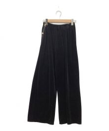 GOOD GRIEF!（グッドグリーフ）の古着「Velor Wide Pants with Suspen」｜ブラック