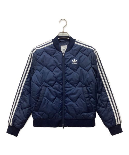 adidas（アディダス）adidas (アディダス) キルティングブルゾン ネイビー サイズ:SIZE XSの古着・服飾アイテム