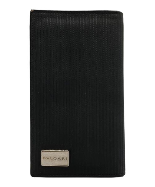 BVLGARI（ブルガリ）BVLGARI (ブルガリ) BVLGARI/ブルガリ ロゴプレート 長財布 ブラックの古着・服飾アイテム