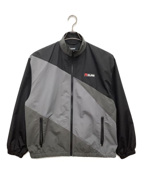 X-LARGE（エクストララージ）X-LARGE (エクストララージ) SLASH PANELED NYLON JACKET グレー×ブラック サイズ:Mの古着・服飾アイテム