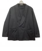 AURALEEオーラリー）の古着「21AW　SUPER FINE WOOL COTTON TWILL SHAWL COLLAR JACKET」｜ブラック