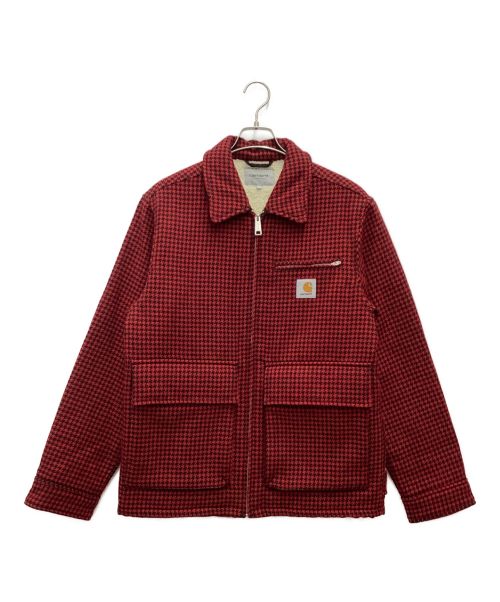 CarHartt（カーハート）CarHartt (カーハート) ボアジャケット レッド×ブラック サイズ:Mの古着・服飾アイテム