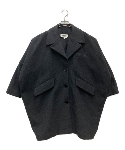 MM6 Maison Margiela（エムエムシックス メゾンマルジェラ）MM6 Maison Margiela (エムエムシックス メゾンマルジェラ) コクーンコート　17AW ブラック サイズ:UK 36の古着・服飾アイテム