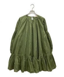 Uhr（ウーア）の古着「Dot Volume Tunic」｜黄緑