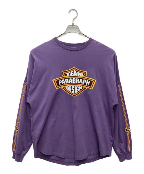 paragraph（パラグラフ）Paragraph (パラグラフ) Team Sleeve Line パープル サイズ:Lの古着・服飾アイテム