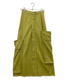 Ameri（アメリ）の古着「20SS VINTAGE LIKE COTTON SKIRT」｜黄緑