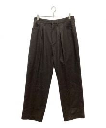 FARAH（ファーラー）の古着「Two-tuck Wide Tapered Pants」｜ブラウン