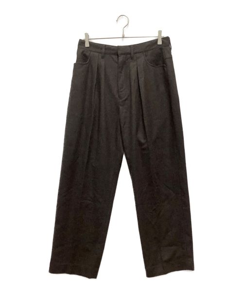 FARAH（ファーラー）FARAH (ファーラー) Two-tuck Wide Tapered Pants ブラウン サイズ:W32の古着・服飾アイテム