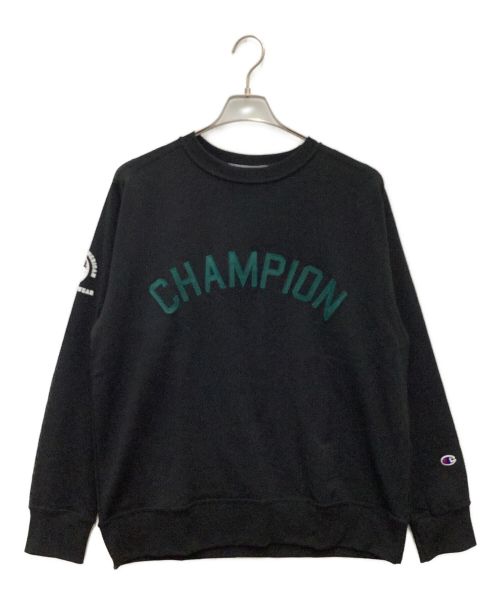 Champion（チャンピオン）Champion (チャンピオン) テックウィーブ テリークルーネックスウェットシャツ　2022SS ブラック サイズ:SIZE XL 未使用品の古着・服飾アイテム