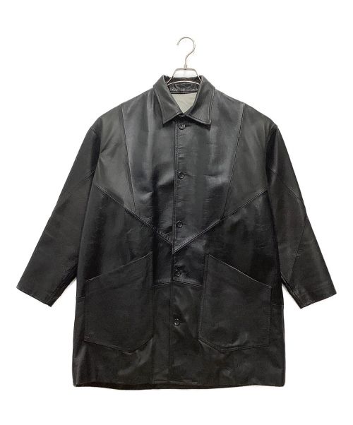 sulvam（サルバム）sulvam (サルバム) 21SS　異素材レザーコート ブラック サイズ:Mの古着・服飾アイテム