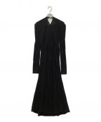 Mame Kurogouchiマメクロゴウチ）の古着「22SS　Geometric Pattern Jacquard Jersey Dress」｜ブラック