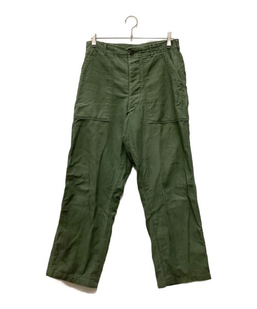 US ARMY（ユーエスアーミー）US ARMY (ユーエスアーミー) 60S~ 初期型 SATEEN Trousers グリーン サイズ:SIZE Mの古着・服飾アイテム