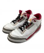 NIKEナイキ）の古着「AIR JORDAN3　Cardinal Red」｜ホワイト×レッド