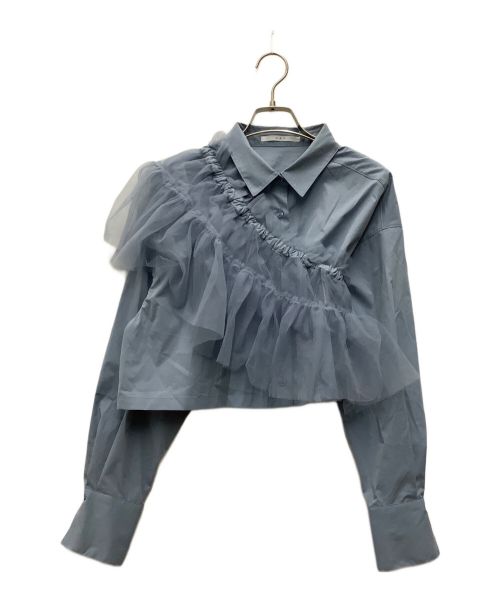 KBF（ケービーエフ）KBF (ケービーエフ) チュールSETクロップドシャツ スカイブルー サイズ:SIZE　Freeの古着・服飾アイテム
