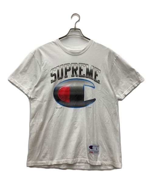 Champion（チャンピオン）Champion (チャンピオン) Supreme (シュプリーム) 19SS Chrome S/S Top　半袖カットソー ホワイト サイズ:SIZE Lの古着・服飾アイテム