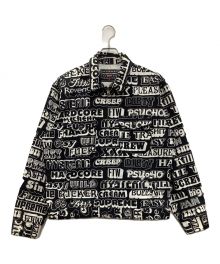 SUPREME×Hysteric Glamour（シュプリーム×ヒステリックグラマー）の古着「ジップジャケット　17AW Text Work Jacket」｜ブラック