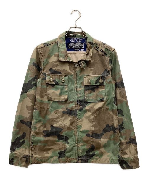 CHALLENGER（チャレンジャー）CHALLENGER (チャレンジャー) ジップジャケット/カモフラ カーキ サイズ:SIZE Sの古着・服飾アイテム