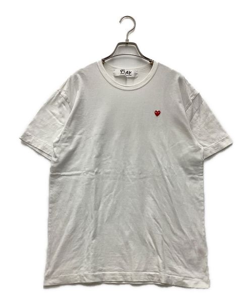 PLAY COMME des GARCONS（プレイ コムデギャルソン）PLAY COMME des GARCONS (プレイ コムデギャルソン) 21SS T-SHIRT WITH SMALL RED HEART ホワイト サイズ:SIZE XLの古着・服飾アイテム