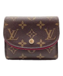 LOUIS VUITTON（ルイ ヴィトン）の古着「ポルトフォイユ アリアンヌ モノグラム」｜ブラウン×ピンク