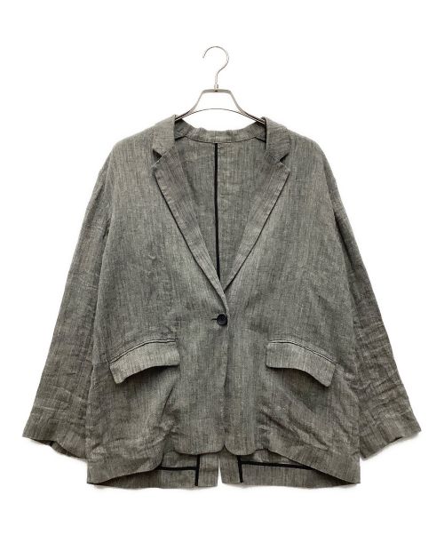 Spick and Span（スピックアンドスパン）Spick and Span (スピックアンドスパン) 24SS リネンエアリージャケット グレー サイズ:SIZE M（38）の古着・服飾アイテム