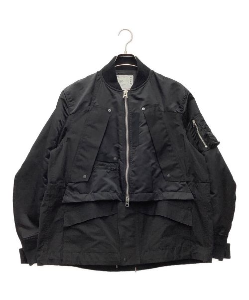 sacai（サカイ）sacai (サカイ) Nylon Twill Mix Blouson ブラック サイズ:SIZE 1の古着・服飾アイテム