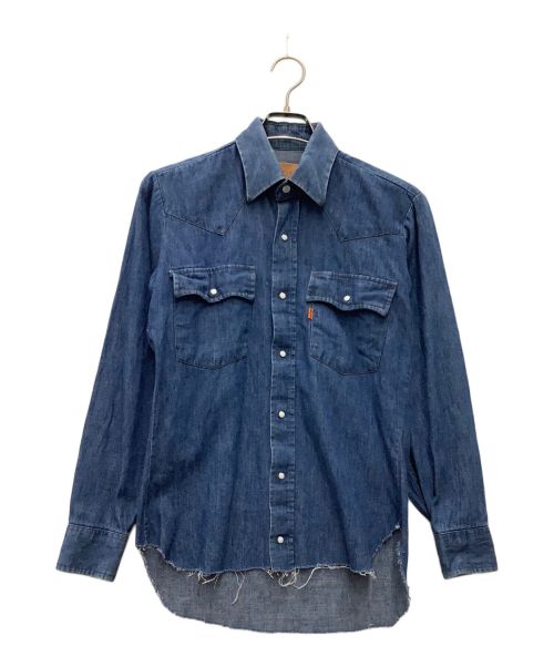 LEVI'S（リーバイス）LEVI'S (リーバイス) 70S~80S デニムウエスタンシャツ セルフカット インディゴ サイズ:SIZE Sの古着・服飾アイテム