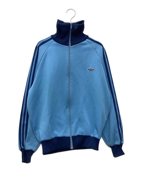 adidas（アディダス）adidas (アディダス) 80'sトラックジャケット スカイブルー×ネイビー サイズ:4号の古着・服飾アイテム