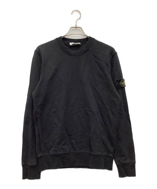 STONE ISLAND（ストーンアイランド）STONE ISLAND (ストーンアイランド) クルーネックスウェット/アームロゴ腕章付  ブラック サイズ:SIZE Mの古着・服飾アイテム