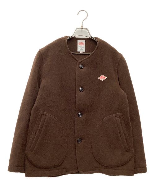 DANTON（ダントン）DANTON (ダントン) モッサーノーカラージャケット ブラウン サイズ:SIZE 40の古着・服飾アイテム