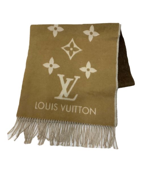 LOUIS VUITTON（ルイ ヴィトン）LOUIS VUITTON (ルイ ヴィトン) マフラー・レイキャビック グラディエント ベージュ×アイボリーの古着・服飾アイテム